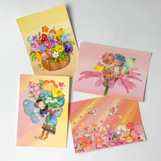 春のポストカードセットC『春色のブーケ』
