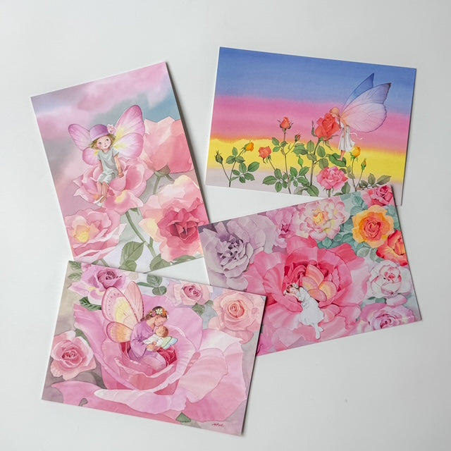 春のポストカードセットA『バラ色の目覚め』