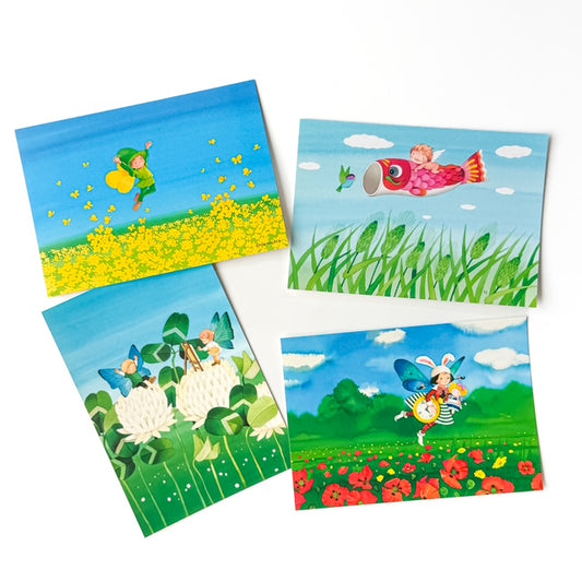 春のポストカードセットE『青空に会いに』